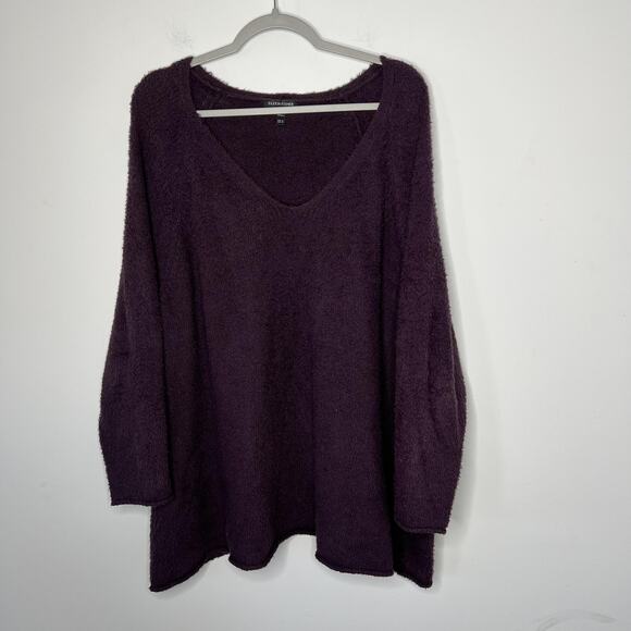 Eileen Fisher Sweaters - Eileen Fisher Sweater Womens 3X Purple Organic Cotton V Neck Oversized Tunic